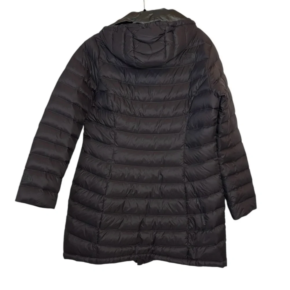 The North Face Jenae 550 Goose Down Hooded Puffer Charcoal Gray Parka Coat XL - Picture 5 of 6